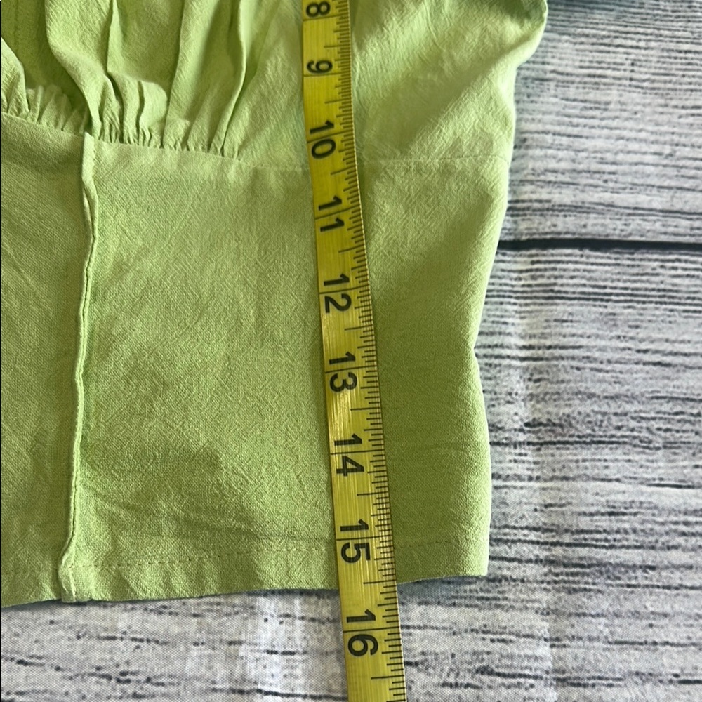 SHEIN Sz XL Off Shoulder Puff Sleeve Ruched Bust Crop Top • NEW! - Picture 11 of 12